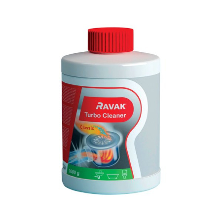 X01105 Ravak Средство для чистки сливов "Турбо Клинер" 1000 г (RAVAK TURBO Cleaner)